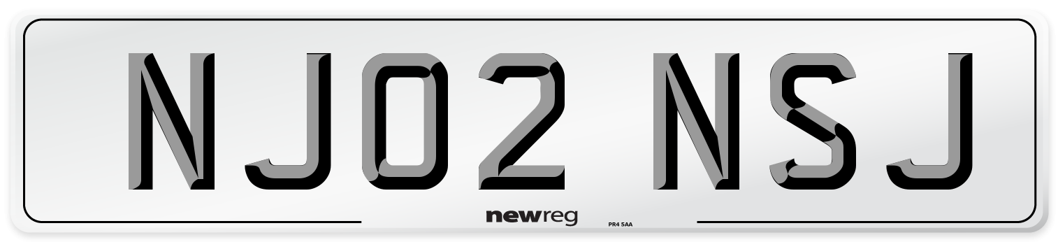 NJ02 NSJ Number Plate from New Reg